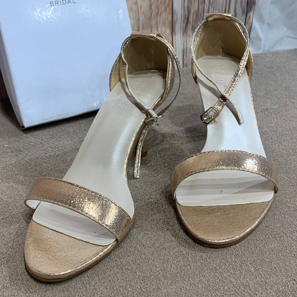 David's Bridal Gold Heels - Picture 2 of 7